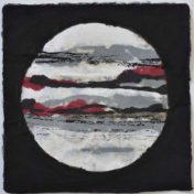 paysage de lune I 30 x 30 cm papier kozo